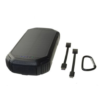 11. POWERNEED POWER BANK Z PANELEM SOLARNYM 20000MAH LI-POLY PV 1,5W QI 2A USB QC 3.0 LED POWER DELIVERY CZARNY S20000C
