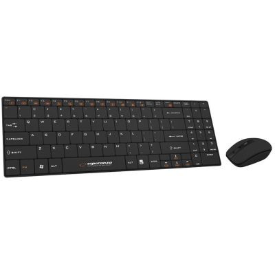 Zestaw klawiatura + mysz Esperanza EK122K (USB 2.0; (US); kolor czarny; laserowa)