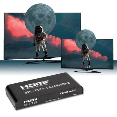 4. QOLTEC ROZDZIELACZ SPLITTER 2XHDMI 4KX2K | 6GB/S | 60HZ