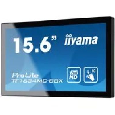 11. iiyama ProLite TF1634MC-B8X monitor komputerowy 39,6 cm (15.6") 1920 x 1080 px Full HD LED Ekran dotykowy Przeznaczony dla wielu użytkowników Czarny