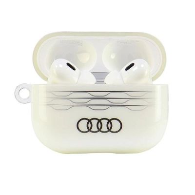2. Etui Audi IML Geometric Pattern na AirPods Pro 2 - białe