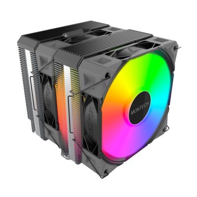 8. Montech NX600 ARGB Procesor Chłodnica powietrza 12 cm Czarny 1 szt.