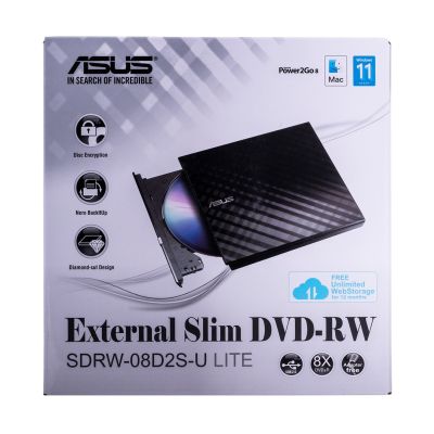 4. DVD-REC ASUS SDRW-08D2S-U LITE USB SLIM CZARNY BOX