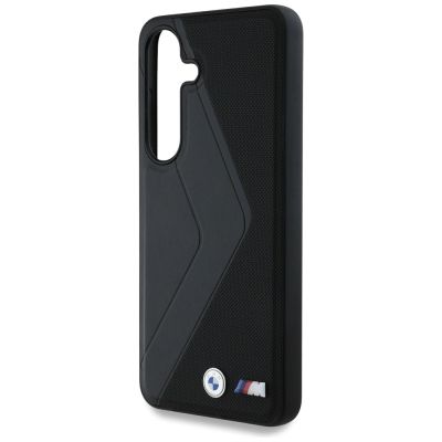 6. Etui BMW Leather Oversized Stripes MagSafe na Samsung Galaxy S25- czarne