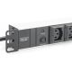 4. Digitus Listwa zasilająca PDU 19" Rack, 10x gniazdo C13, 2.0m, 1x wtyk C14, 10A, zabezpieczenie przeciążeniowe, profil aluminiowy