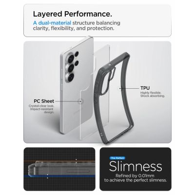 8. Etui Spigen Ultra Hybrid na Samsung Galaxy S26 Ultra - przezroczysto-czarne