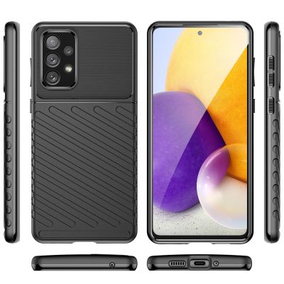 8. Thunder Case elastyczne pancerne etui pokrowiec Samsung Galaxy A73 czarny