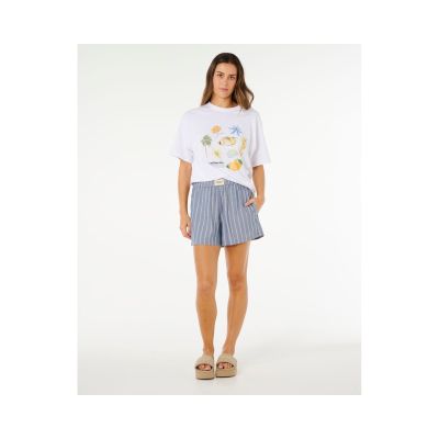4. Szorty damskie RIP CURL Beach Days Pinstripe Short niebieskie