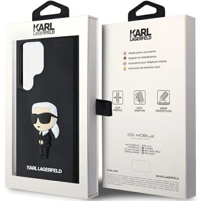 8. Etui Karl Lagerfeld 3D Rubber Ikonik na Samsung Galaxy S24 Ultra - czarne