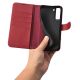 10. iCarer Haitang Leather Wallet Case skórzane etui do Samsung Galaxy S22+ (S22 Plus) portfel obudowa pokrowiec czerwony (AKSM05RD)