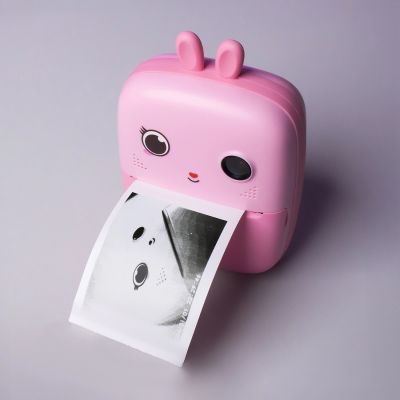 6. Mini drukarka termiczna dla dzieci z aparatem fotograficznym i kamerą - różowa