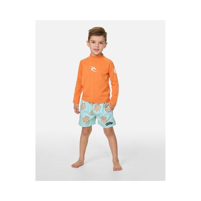2. Lycra chłopięca RIP CURL Waves Upf L/S-Boy pomarańczowa