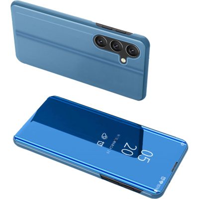 Clear View Case etui do Samsung Galaxy A24 4G pokrowiec z klapką niebieskie
