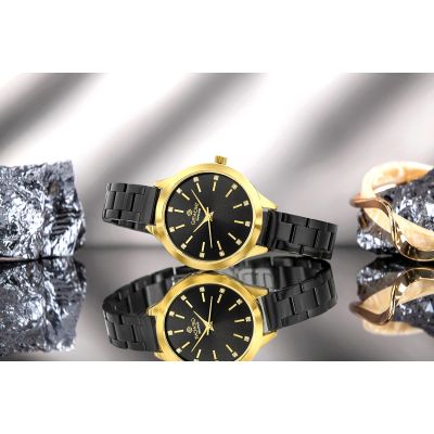 7. Zegarek Damski Giewont Sapphire Złoto Czarny GW2720-B4