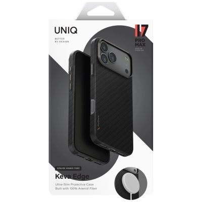 6. Etui UNIQ Keva EDGE Magclick Charging na iPhone 17 Pro Max - czarne