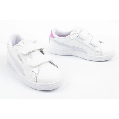 7. Puma buty sportowe dziecięce Smash 3.0 sneakersy białe skórzane modne