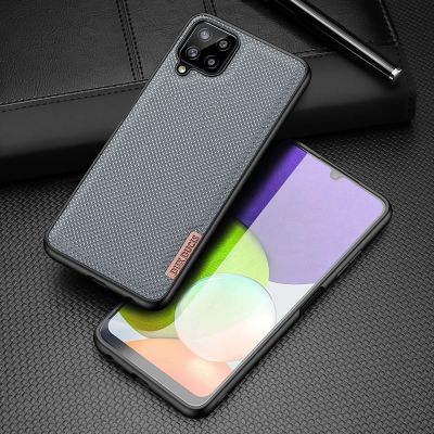2. Dux Ducis Fino etui pokrowiec pokryty nylonowym materiałem Samsung Galaxy A22 4G szary