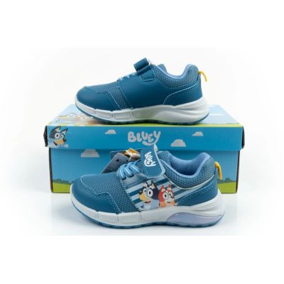 10. Leomil buty sportowe dziecięce sneakersy Bluey lekkie na rzep LED niebieskie