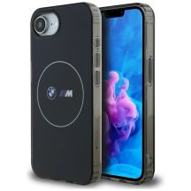 Etui BMW IML Metal White Circle MagSafe na iPhone 16e - czarne