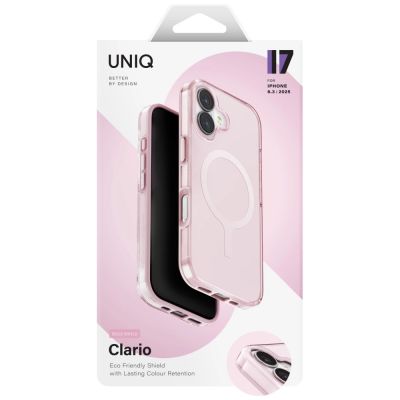 6. Etui UNIQ Clario Magclick Charging na iPhone 17 - różowe