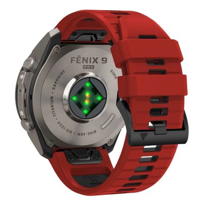 2. Pasek Tech-Protect Iconband Pro na Garmin Fenix 5X / 5X Plus / 6X / 6X Pro / 7X / 8 / 8 Pro / 9 / 9 Pro (51 mm) - czerwono-czarny