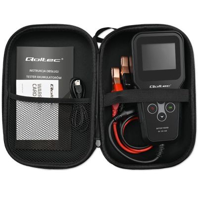 4. Qoltec Cyfrowy tester akumulatora 3w1 z LCD Polskie Menu 6V 12V 24V 10Ah-200Ah