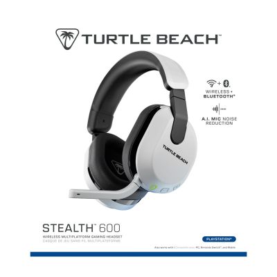 7. Turtle Beach Stealth 600 Gen 3 Zestaw słuchawkowy Bezprzewodowy Opaska na głowę Gaming Bluetooth Biały