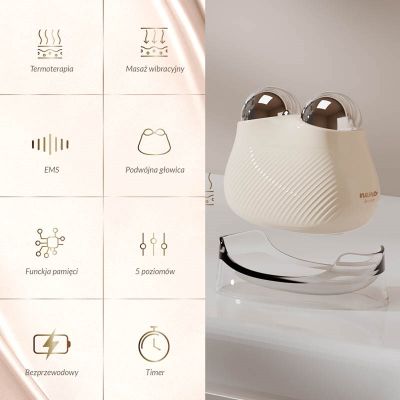 13. Masażer do twarzy Neno Beauty Naya z technologią EMS i funkcją termoterapii