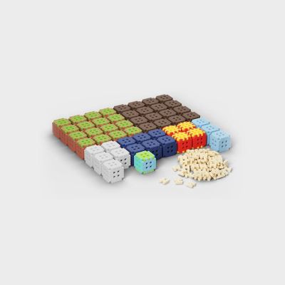 5. Klocki konstrukcyjne Marioinex Mini Waffle, 406 elementów