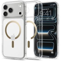 Etui Spigen Ultra Hybrid Mag MagSafe na iPhone 18 Pro / 17 Pro - przezroczysto-złote