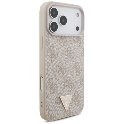 4. Etui Guess 4G Strap Triangle Logo MagSafe na iPhone 17 Pro Max - różowe