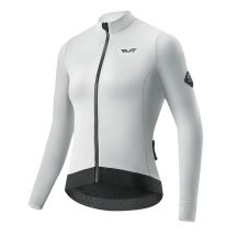 Bluza kolarska damska Rockbros YDWT006 TVI ocieplana jesień/zima L - biało-szara