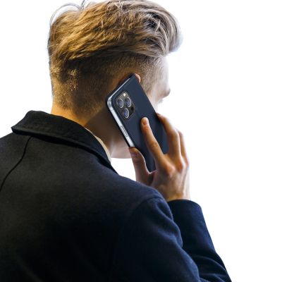 11. Etui do iPhone 15 Pro Max pokrowiec z klapką i portfelem Dux Ducis Skin Pro - niebieski