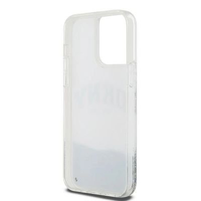 7. Etui DKNY Liquid Glitter Big Logo na iPhone 15 Pro - białe