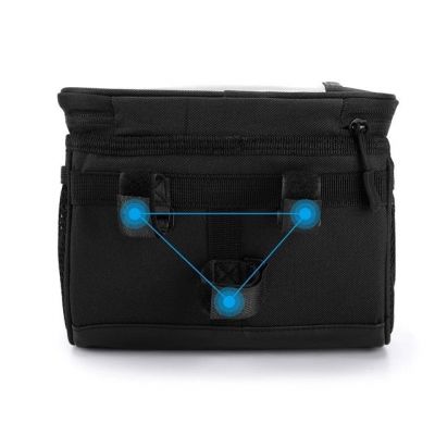 5. Wozinsky torba rowerowa na kierownicę z etui na telefon 2 l czarny (WBB12BK)