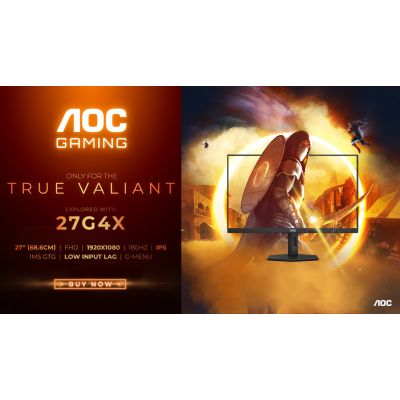 36. Monitor LCD 27" AOC G4 27G4X 1920x1080px Full HD LED Czarny, Szary