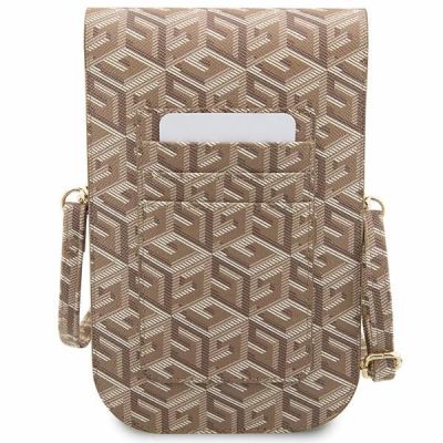 5. Torebka Guess GCube Stripe - brązowa