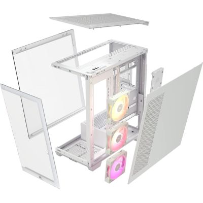 6. Corsair iCUE LINK 3500X RGB Midi Tower Biały