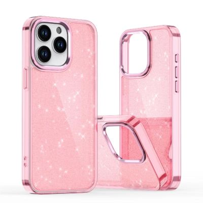 5. Etui Glitter Case na iPhone 16 - różowe z brokatem