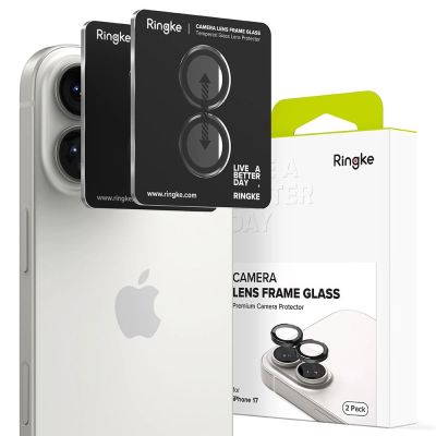 Osłona aparatu Ringke Camera Frame Protector 2-pack na iPhone 17 - czarna