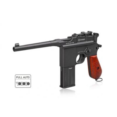 2. Pistolet wiatrówka RANGER M712 Broomhandle FULL AUTO BLOWBACK k.4,5BBs 19-strzał. KWC
