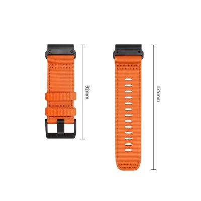 3. Pasek Tech-Protect Nylon Classic na Garmin Fenix 5X / 5X Plus / 6X / 6X Pro / 7X / 8 / 8 Pro / 9 / 9 Pro (51 mm) - pomarańczowy