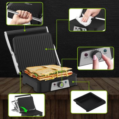 13. Grill elektryczny Extralink Smart Life Electric Grill SJ-36 2000W, z regulacją temperatury
