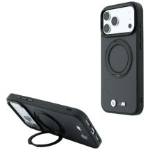 Etui BMW Kevlar Ring Stand 360 MagSafe na iPhone 18 Pro / 17 Pro - ciemnoszare