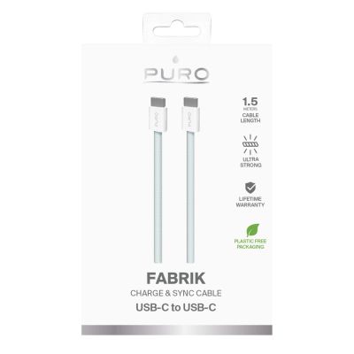 2. Kabel Puro Fabrik USB-C - USB-C 1,5m 60W 480mbps - niebieski
