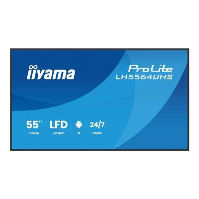 16. Ekran płaski iiyama LH5564UHS-B1AG 55 IN LCD UHD - Płaski ekran - 139,7 cm