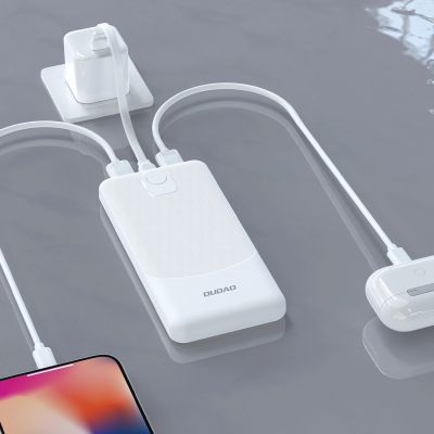 6. Powerbank Dudao K10 10000mAh  2.4A 2 x USB-A - biały