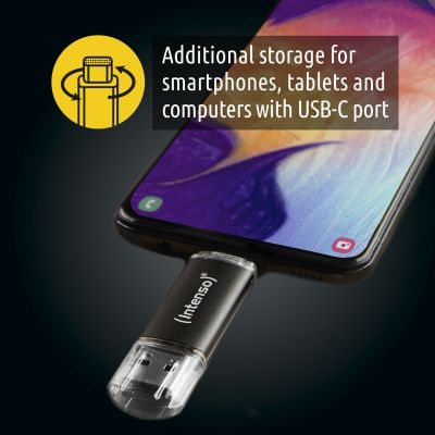 7. Intenso Twist Line pamięć USB 128 GB USB Type-A / USB Type-C 3.2 Gen 1 (3.1 Gen 1) Antracyt