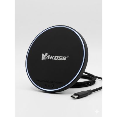 VAKOSS ŁADOWARKA INDUKCYJNA BEZPRZEWODOWA QI 15W MY5316K CZARNY