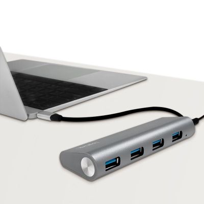 5. LogiLink UA0309 huby i koncentratory USB 3.2 Gen 1 (3.1 Gen 1) Type-C 5000 Mbit/s Szary